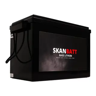 SKANBATT Base Lithium 12V 200Ah 200a BMS 345x190x245mm - 3 Års garanti