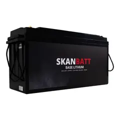 SKANBATT Base Lithium - 12V 300Ah 200a BMS - 483x170x240mm - 3 Års garanti