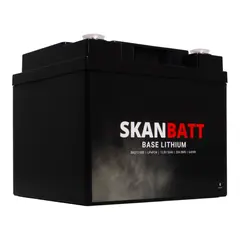 SKANBATT Base Lithium - 12V 50Ah 50A BMS - 198x166x170mm - Bluetooth