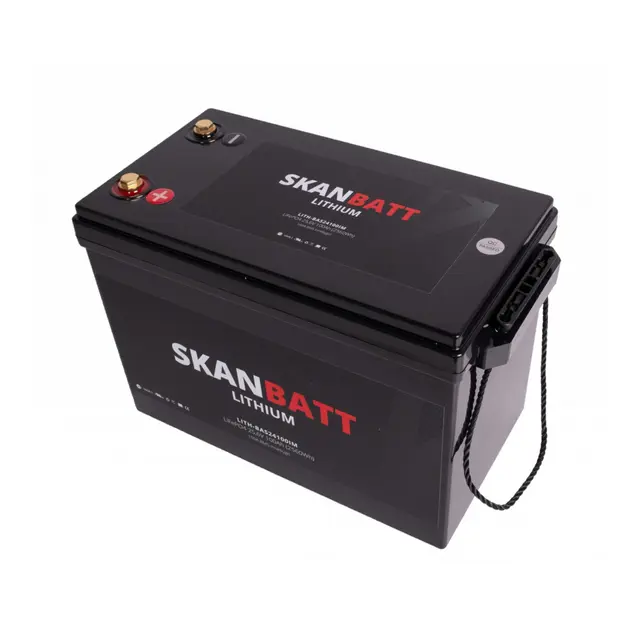 SKANBATT Base Lithium -24V 100Ah 100a BMS  3 Års garanti 
