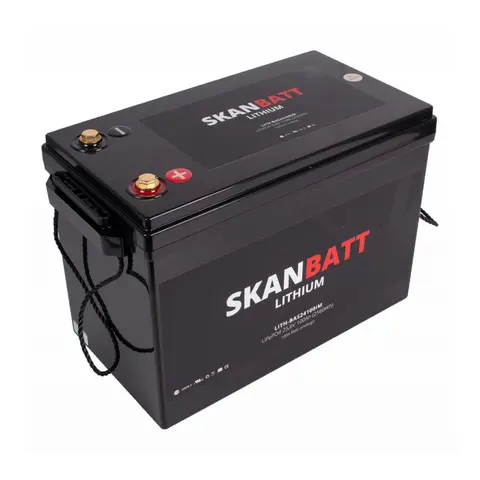 SKANBATT Base Lithium -24V 100Ah 100a BMS  3 Års garanti