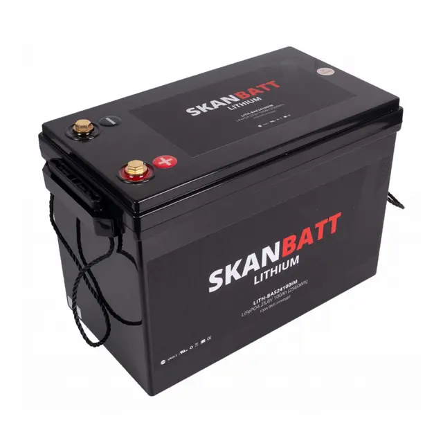 SKANBATT Base Lithium -24V 100Ah 100a BMS  3 Års garanti 