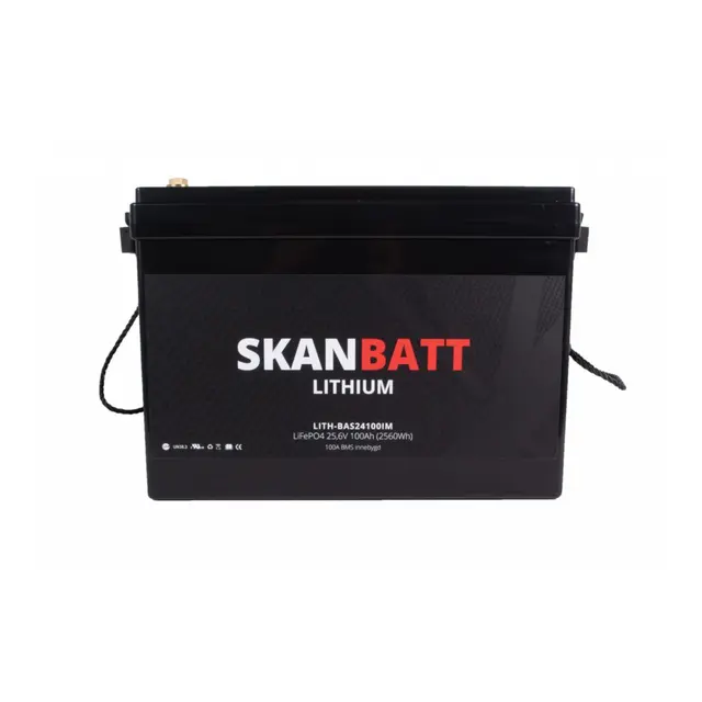SKANBATT Base Lithium -24V 100Ah 100a BMS  3 Års garanti 