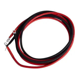 SKANBATT Batterikabel fra regulator 2x10mm2 - 8mm øye - 200cm lengde