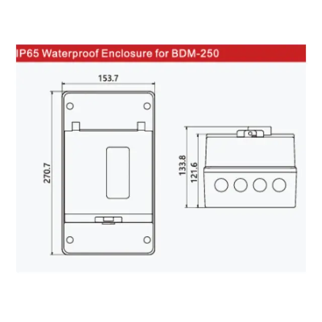 Innkapsling for Bdm-250 DC effektbryter, Ip65 