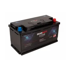 SKANBATT Lithium Batteri 12V 180Ah 150a BMS Bluetooth 355x176x190mm