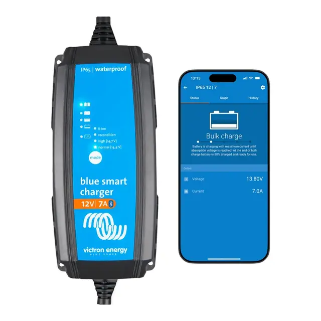 VICTRON Blue Smart IP65 Batterilader 12V - 7A - m/Bluetooth 