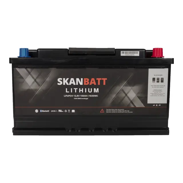 SKANBATT V2 Lithium Batteri 12V 150AH -150A BMS - Bluetooth 