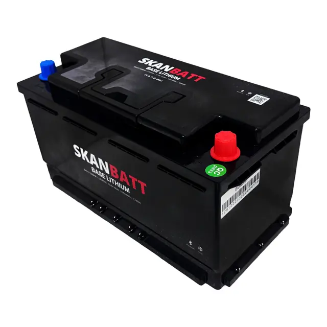 SKANBATT Base Lithium - 12V 100Ah Heat 100Ah BMS - 355x175x190mm - BT- Bobil 