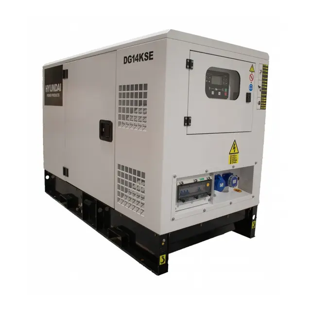 HYUNDAI Dg14kse Diesel strømaggregat 230v 3-Fase 13,8kVA - 1500rpm, Vannkjølt 