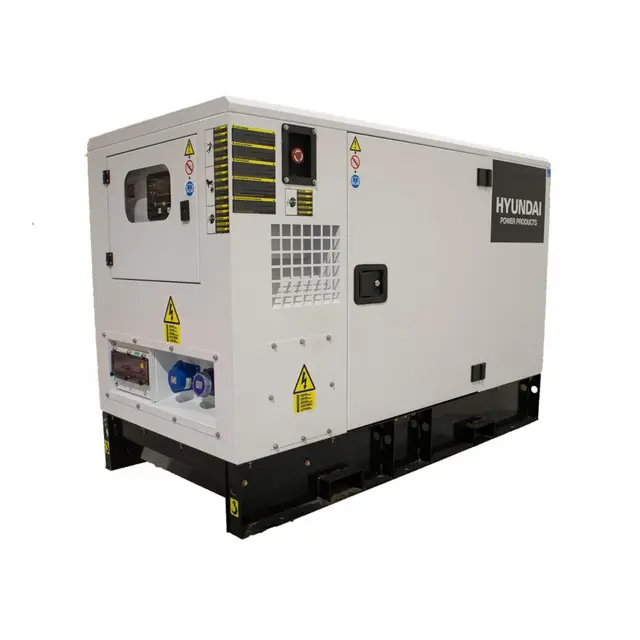 HYUNDAI Dg14kse Diesel strømaggregat 230v 3-Fase 13,8kVA - 1500rpm, Vannkjølt 