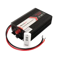 SKANBATT Inverter 12V 1000W (2000W) Ren Sinus - m/ tr&#229;dl&#248;s Fjernkontroll