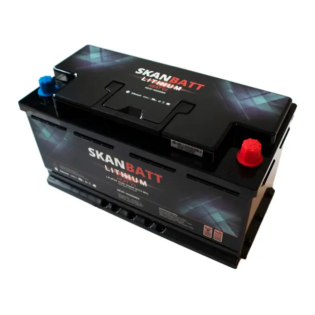 SKANBATT V2 Lithium Heat Batteri 165ah 12V med 200a BMS - Bobil - Bluetooth 