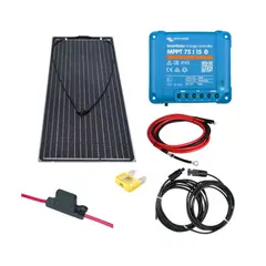 SKANBATT Solcellepanel Pakke Fleksibelt 100W - 1050x510x4mm - Victron 15A MPPT