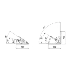 Festebraketter (par) solcelle 80-190W