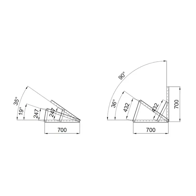 Festebraketter (par) solcelle 80-190W 