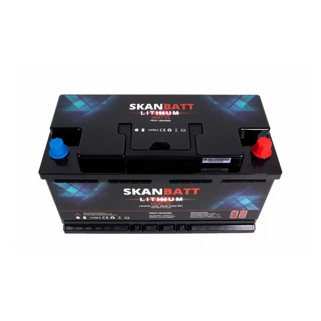 SKANBATT V2 Lithium HEAT Batteri 180Ah 12V - 150A BMS - Bobil - Bluetooth 