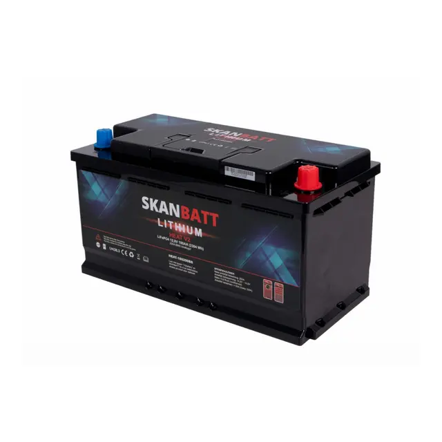 SKANBATT V2 Lithium HEAT Batteri 180Ah 12V - 150A BMS - Bobil - Bluetooth 