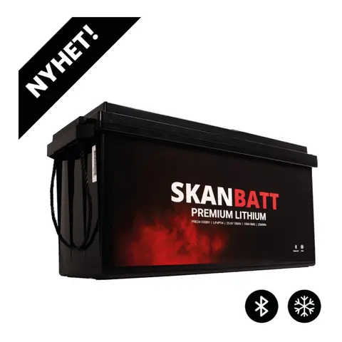 SKANBATT Premium Lithium - 24V Bluetooth -Heat - 8 Års garanti