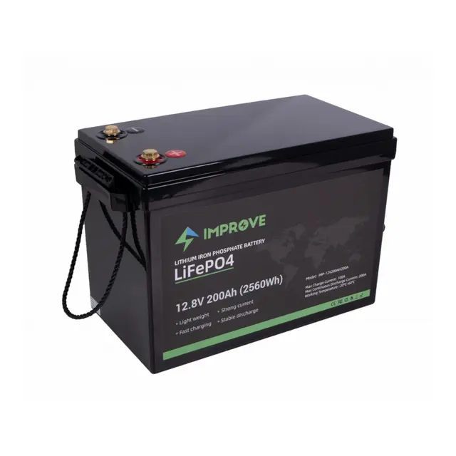 IMPROVE Lithium Batteri 12V 200Ah LiFePO4 BMS 200a 