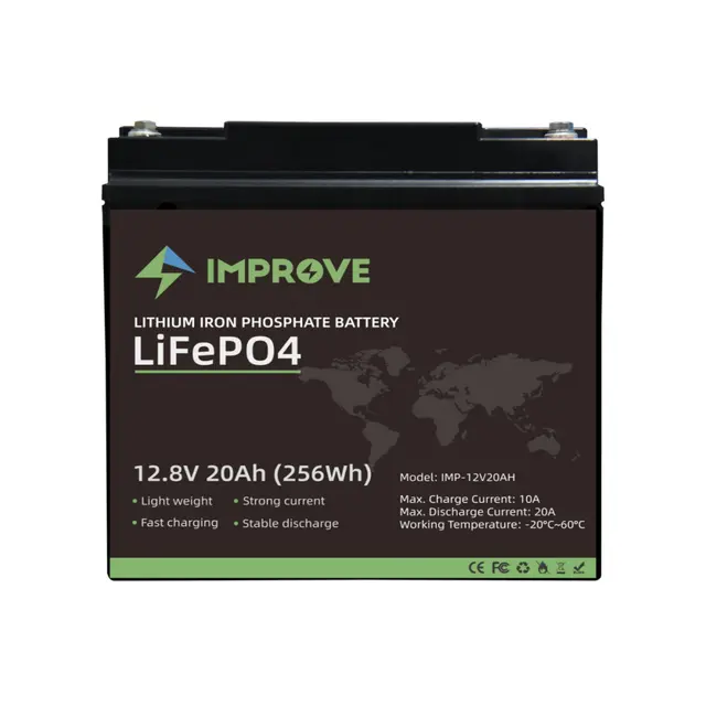 IMPROVE Lithium Batteri 12V 20Ah 12V (LiFePO4) BMS 20A 