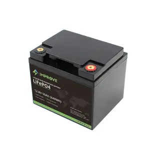 IMPROVE Lithium Batteri 12V 50Ah BMS 50A - Bluetooth -&#160;LiFePO4
