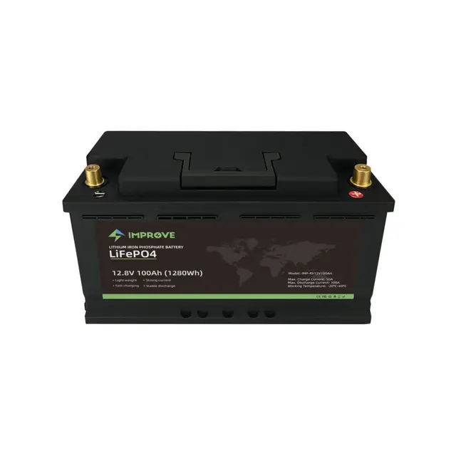 IMPROVE Lithium Batteri 12V 100Ah (LiFePO4) BMS 100a - Bobil 