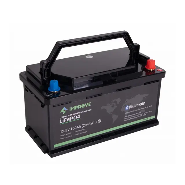 IMPROVE Lithium Batteri 12V 160Ah (LiFePO4)  - Bobil - Heat - Bluetooth 