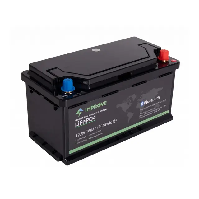 IMPROVE Lithium Batteri 12V 160Ah (LiFePO4)  - Bobil - Heat - Bluetooth 