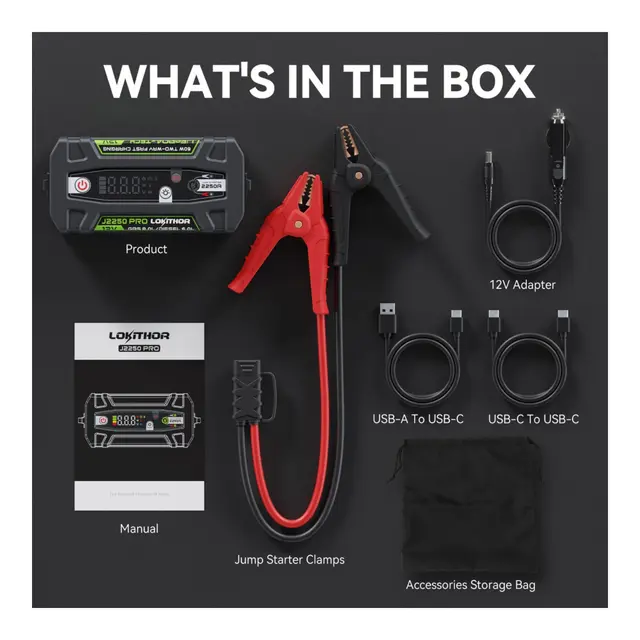 LOKITHOR Lithium Startbooster 12V 2250a 