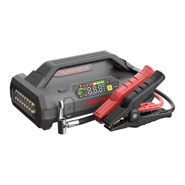 LOKITHOR Lithium Startbooster 12V 2500a med 150 PSI Luftkompressor 