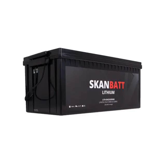 SKANBATT Lithium Batteri 200Ah - 24V BMS 200A 