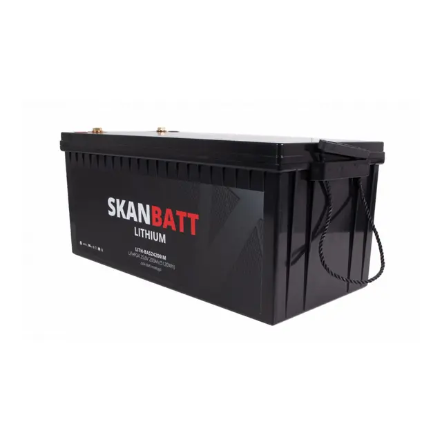 SKANBATT Lithium Batteri 200Ah - 24V BMS 200A 
