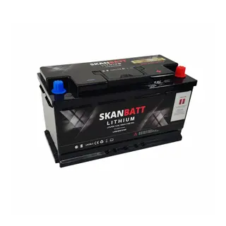 SKANBATT Lithium Start / forbruksbatteri 12V 100Ah&#160; 1500ca - Bluetooth