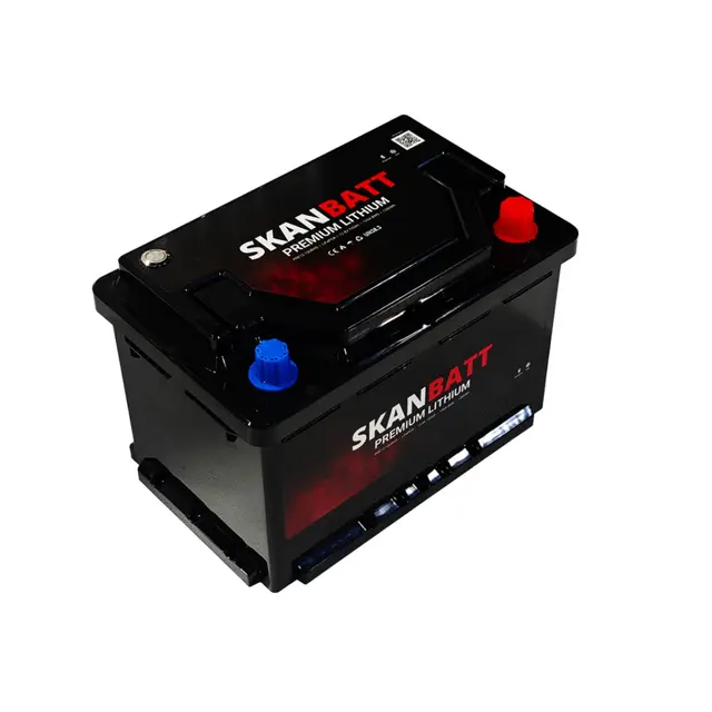 SKANBATT Premium Lithium - 12V 100Ah 100a BMS Bluetooth - Heat -8 Års garanti 