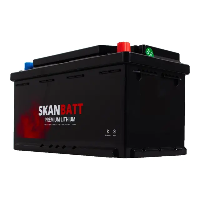 SKANBATT Premium Lithium - 12V 178Ah 160a BMS Bluetooth, Heat - 8 Års garanti 