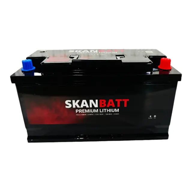 SKANBATT Premium Lithium 12V 180Ah 160a BMS Bluetooth -Heat - 8 Års garanti 