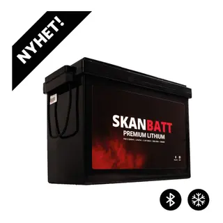 SKANBATT Premium Lithium - 12V 280Ah 200a BMS  - BT - Heat - 8 Års garanti