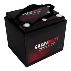 SKANBATT Premium Lithium 12V 50Ah 60A BMS Bluetooth - Heat - 8 Års garanti