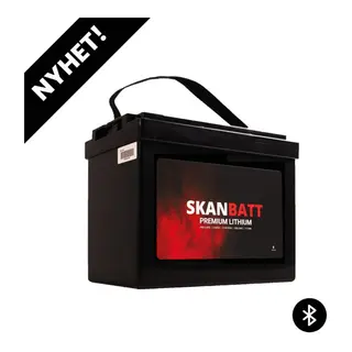 SKANBATT Premium Lithium - 12V Bluetooth - 8 &#197;rs garanti