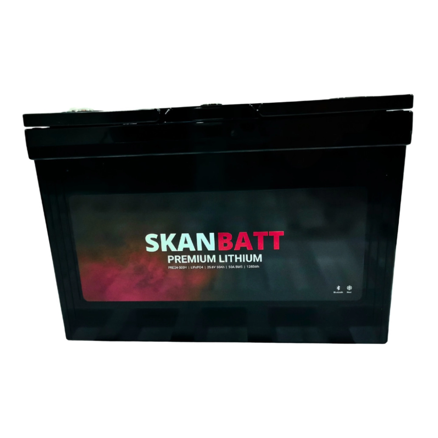 SKANBATT Premium Lithium  24V 50Ah 50A BMS-Bluetooth - Heat - 8 Års garanti