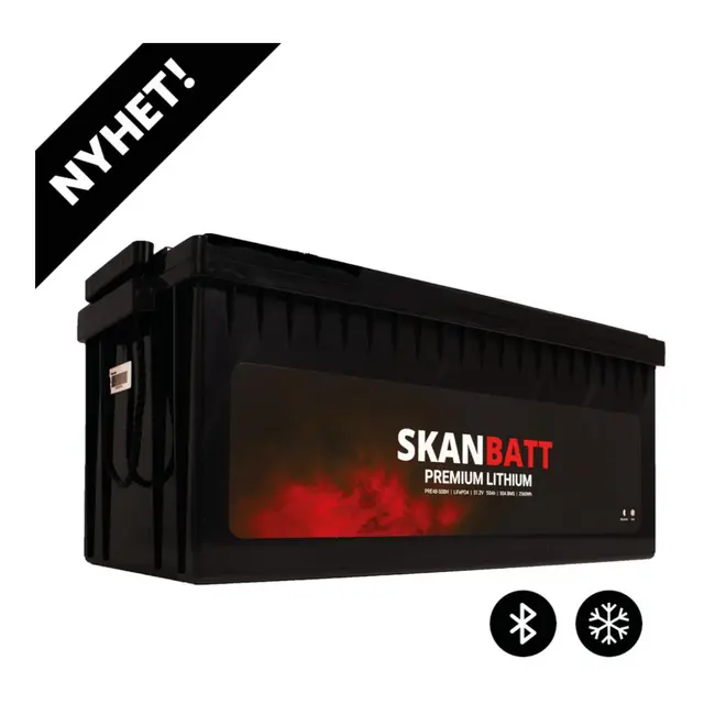 SKANBATT Premium Lithium - 48V 50Ah 50A BMS - BT - Heat - 8 Års garanti 