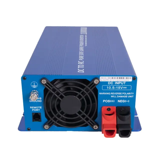 SKANBATT Inverter 12V 1000w Ren sinus m/fjernkontroll 
