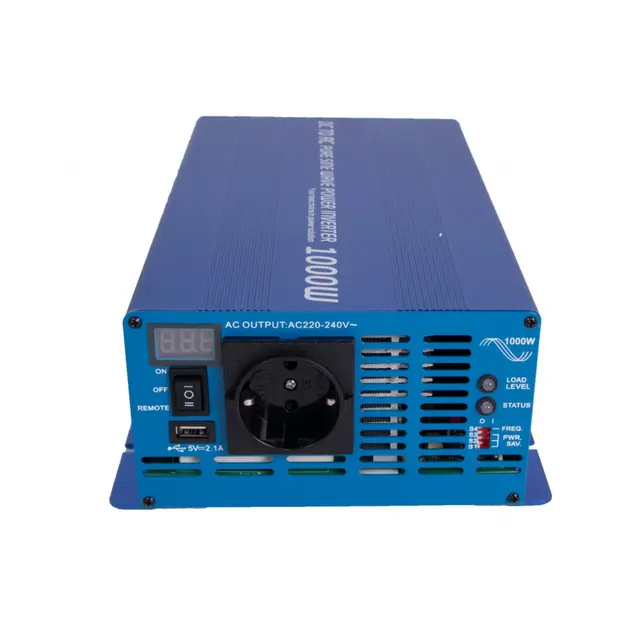 SKANBATT Inverter 12V 1000w Ren sinus m/fjernkontroll 