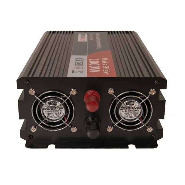 SKANBATT Inverter 12V 1000w Ren Sinus Nettprioritering og Trådløs Fjernk. 