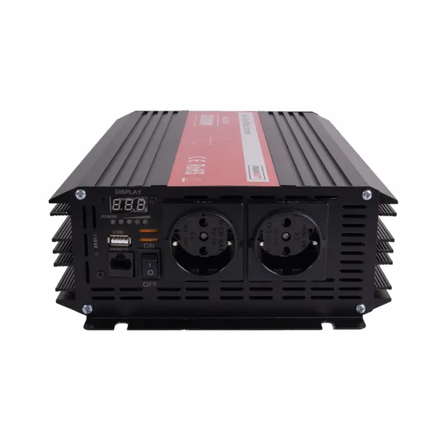 SKANBATT Inverter 12V 2000w Ren Sinus m/Kablet Fjernkontroll 