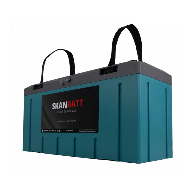 SKANBATT Lithium Professional 12V 200Ah 200a BMS - Heat Ip67 