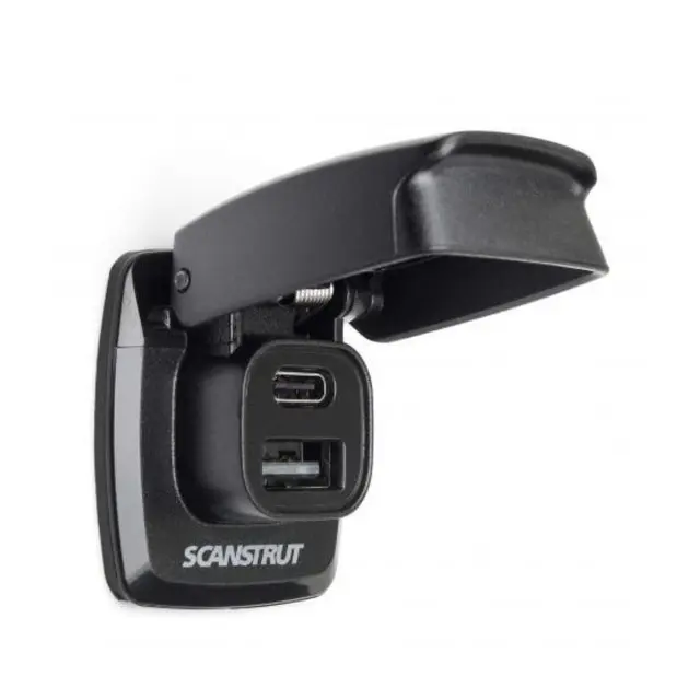 SCANSTRUT Dual Usb-c og Usb-a Kontakt Sprutsikker 