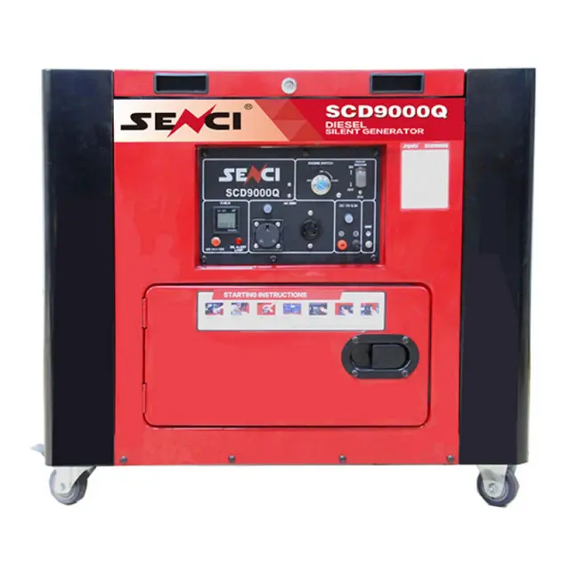 SENCI Scd9000bq Aggregat - Diesel Max 6000w - ATS - Elektrisk start 