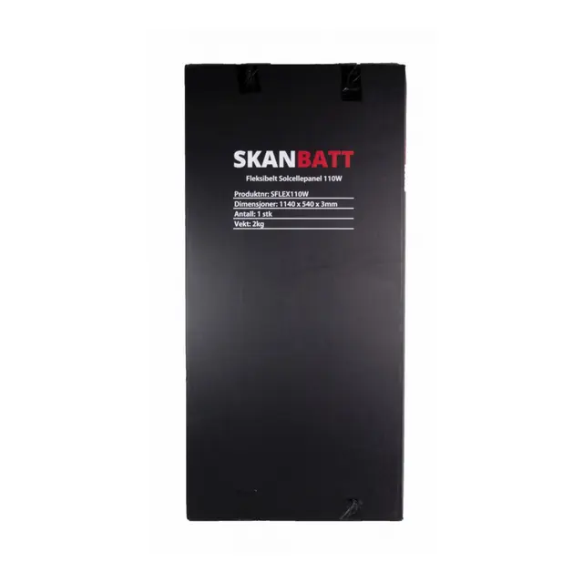 SKANBATT Fleksibelt Solcellepanel 110w - Etfe - 1140x540x3mm 